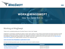 Tablet Screenshot of careers.wingswept.com